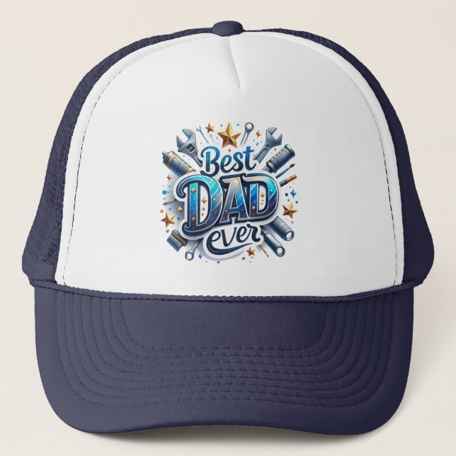 Casquette Fête des pères, Anniversaire, Noël Meilleur Père J (Devant)