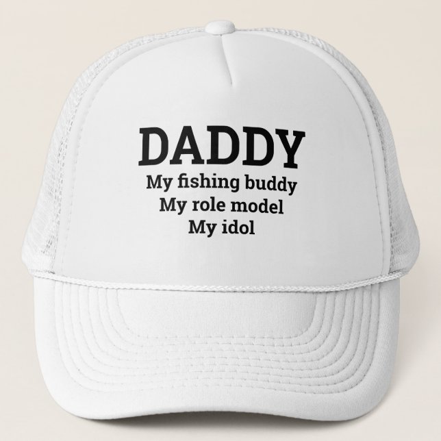 Casquette Fête des pères Cadeau DADDY MON BUDDY IDOL DE PÊCH (Devant)