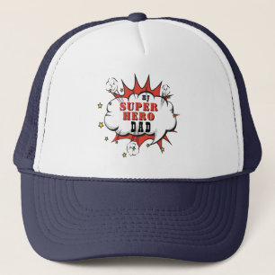 Casquette Fête des pères de mon papa super-héros 