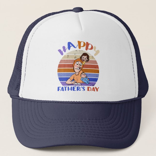 Casquette Fête des pères drôle (Devant)