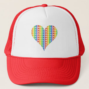 Casquette Fête du mois des Gay pride LGBT Rainbow Heart