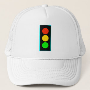 Casquette Feu de commande avec bordure bleu clair
