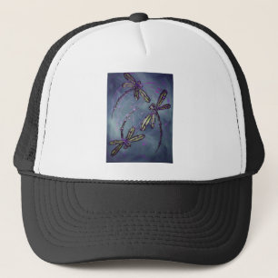 Casquette Feu nocturne violet de libellule