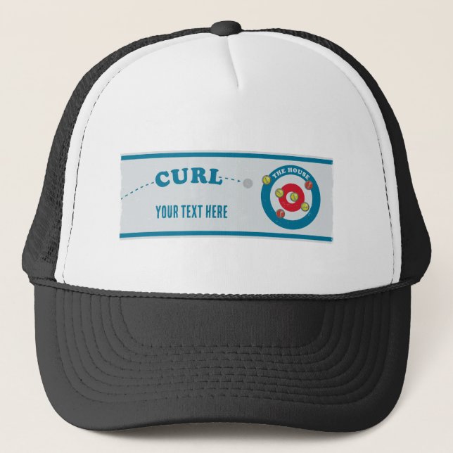Casquette Feuille de curling Pierre de curling (Devant)