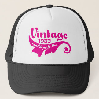 Casquette FEUILLE vintage âgée à la perfection 1983 pink.ai