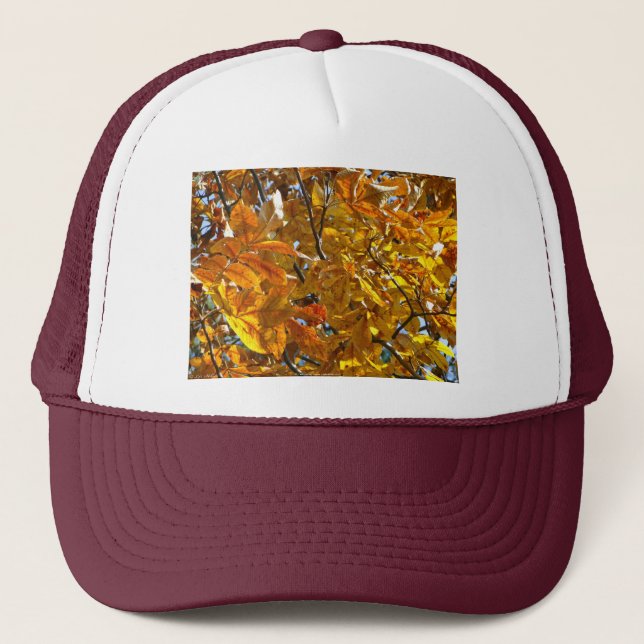 Casquette Feuilles d'automne Cadeaux d'or Vêtements Objets d (Devant)