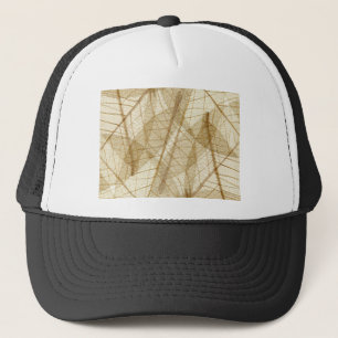 Casquette Feuilles en dentelle beige crème pâle