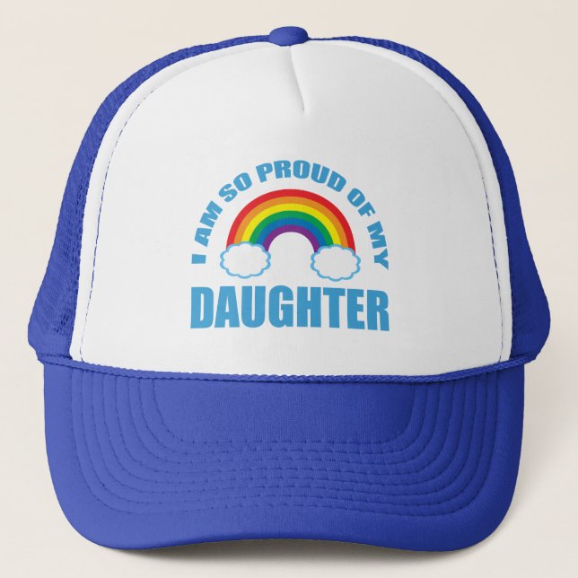Casquette Fier de ma fille Gay pride arc-en-ciel Parent (Devant)