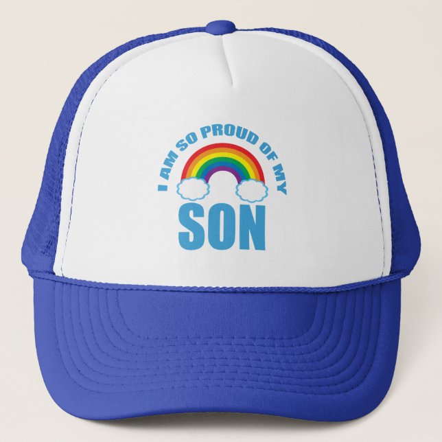 Casquette Fier de mon fils Gay pride arc-en-ciel Parent (Devant)