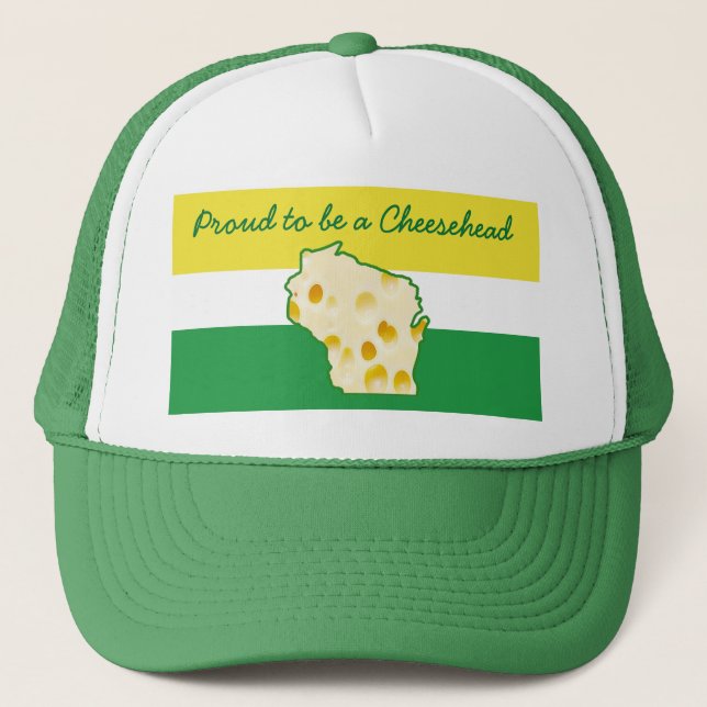 Casquette Fier d'être un Humour du Wisconsin à tête de froma (Devant)