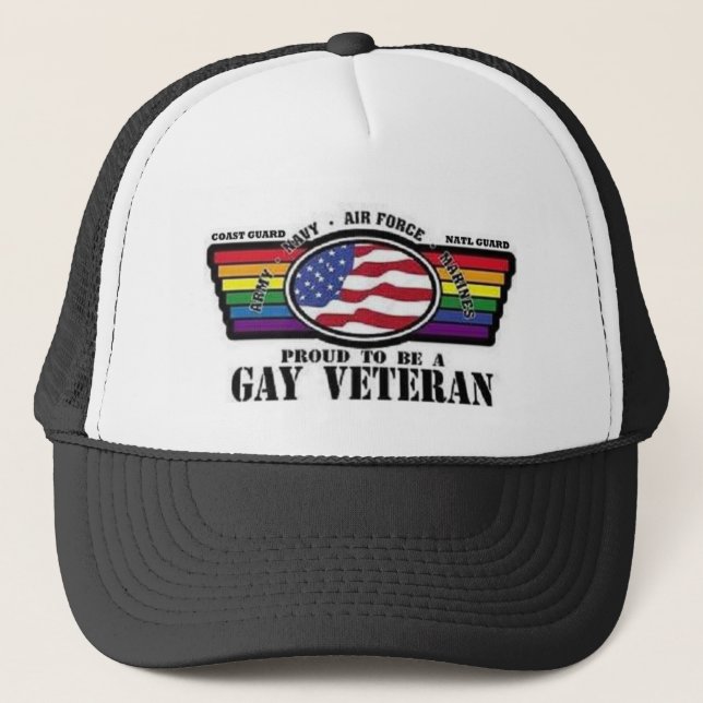 Casquette Fier d'être un vétéran gai (Devant)