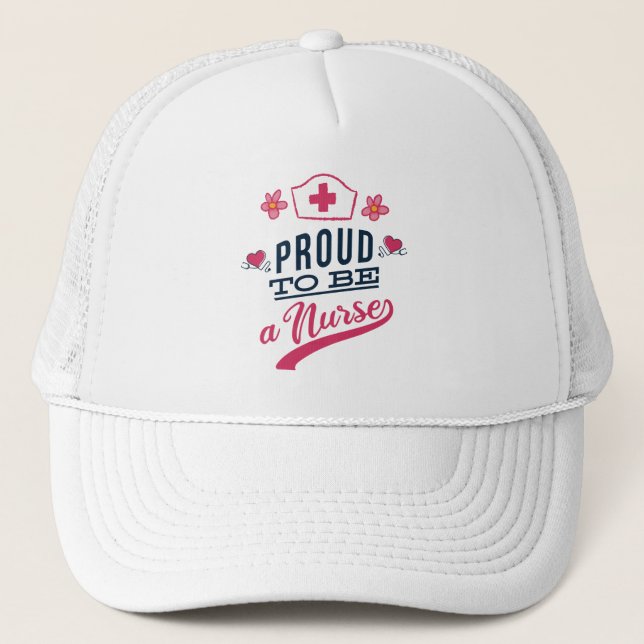 Casquette Fier d'être une infirmière (Devant)