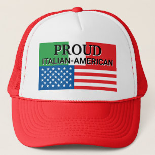 Casquette Fier drapeau italo-américain d'Italie et d'Amériqu