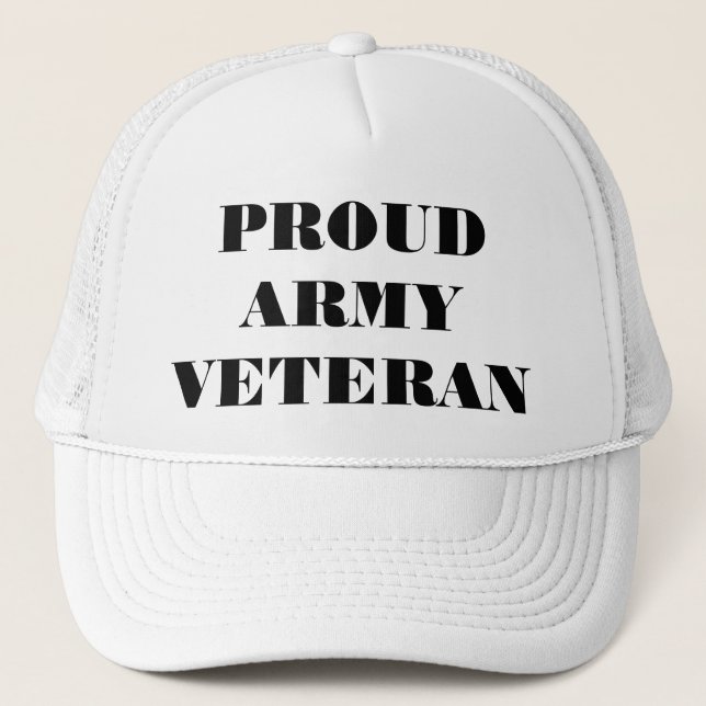 Casquette fier vétéran de l'armée (Devant)