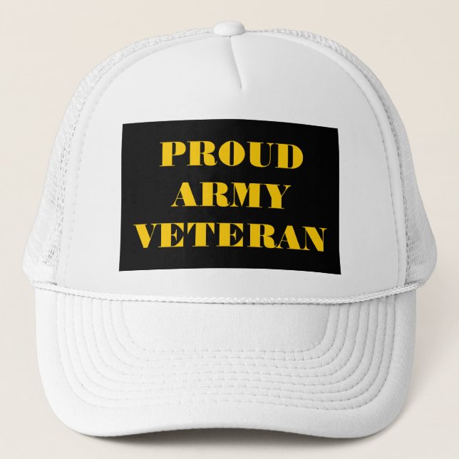 Casquette fier vétéran de l'armée (Devant)