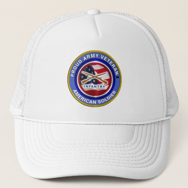 Casquette Fière armée vétéran soldat d'infanterie (Devant)