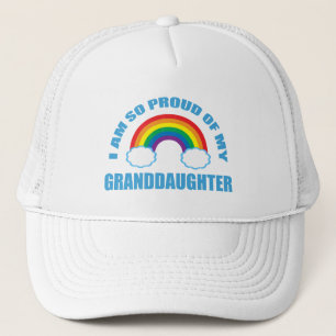 Casquette Fière de mes grands-parents arc-en-ciel avec ma pe