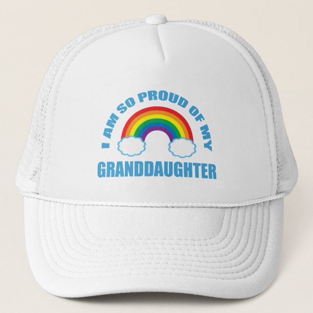 Casquette Fière de mes grands-parents arc-en-ciel avec ma pe (Devant)