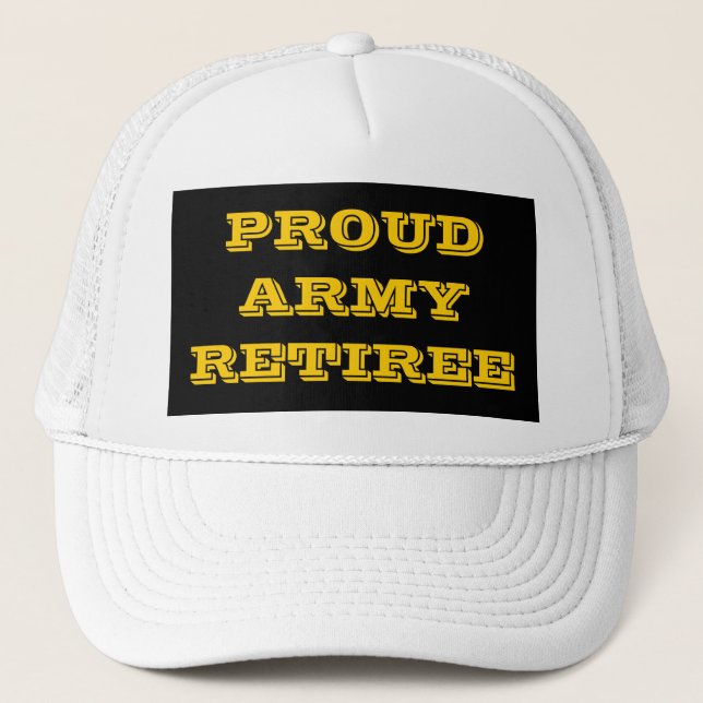 Casquette Fière retraite de l'armée (Devant)