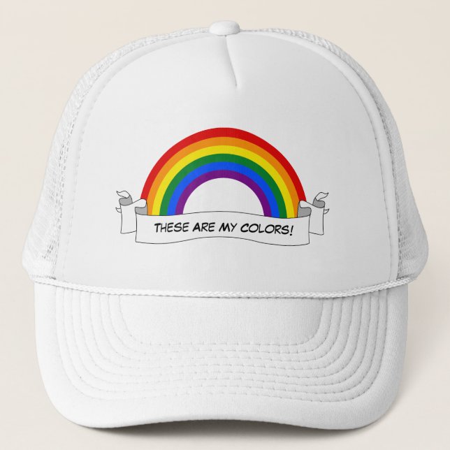 Casquette Fierté arc-en-ciel LGBT Mousepad (Devant)