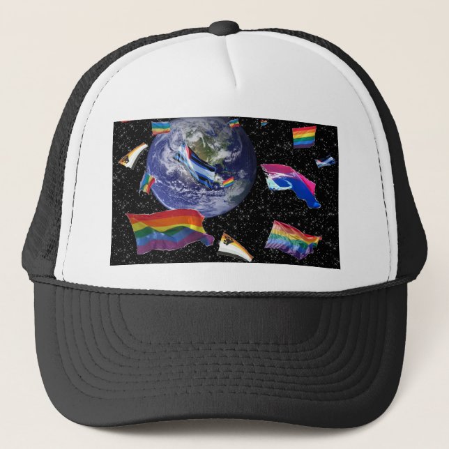 Casquette Fierté dans l'espace (Devant)