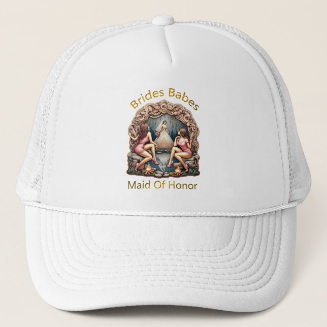 Casquette Fierté d'honneur dans un thème de fête nuptiale (Devant)