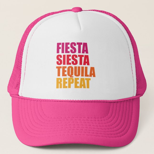 Casquette Fiesta, sièste, vacances de Bachelorette de (Devant)