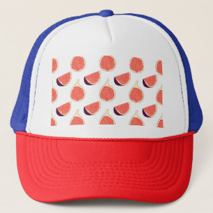 Casquette Fig mauve : motif coloré
