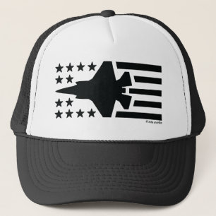 Casquette Fighter Jet F-35 Étoiles et rayures noires