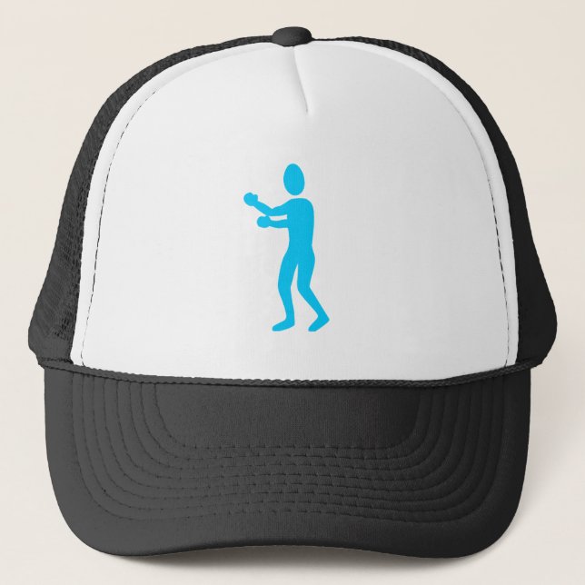 Casquette Figure de boxe - bleu ciel (Devant)