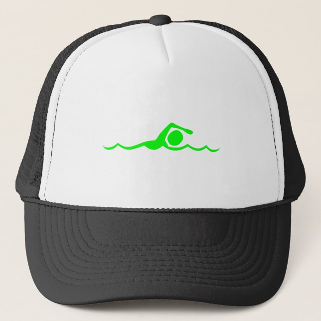 Casquette Figure de natation - Vert (Devant)