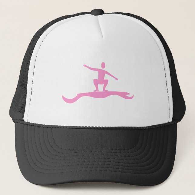 Casquette Figure de surf - rose (Devant)