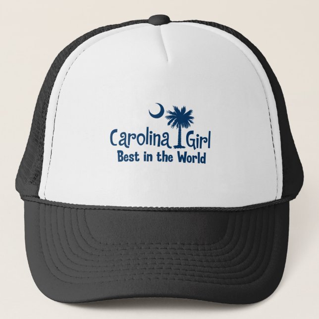 Casquette Fille bleue de la Caroline meilleure au monde (Devant)