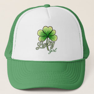 Casquette Fille Chanceuse Trèfle Saint-Patrick