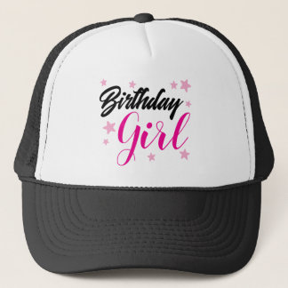 Casquette Fille d'anniversaire sur un chapeau de camion