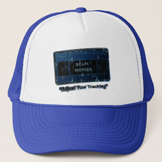 Casquette Films Sci-Fi - Réglez Votre Suivi Bleu (Devant)
