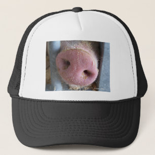 Casquette Fin rose de nez de porc vers le haut de