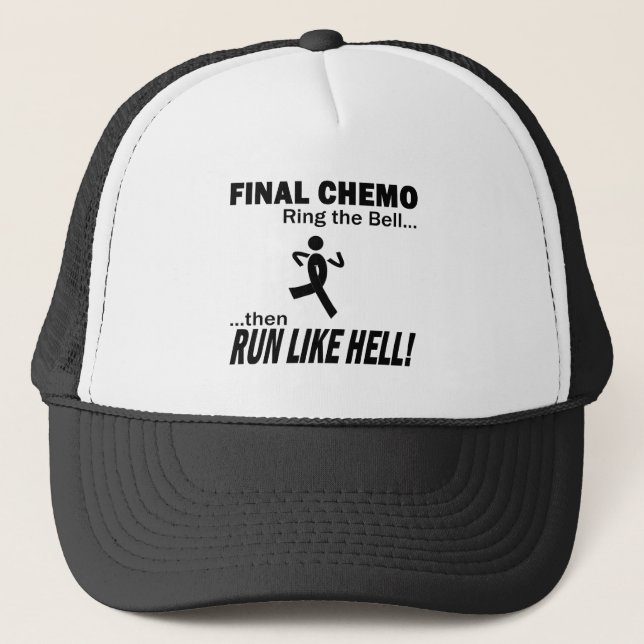 Casquette Final Chemo Run Like Hell - Melanoma (Devant)