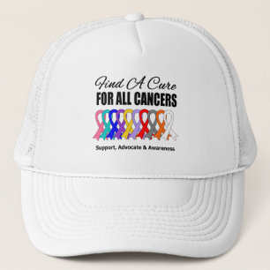 Casquette Find a Cure Ribbons For All Cancers