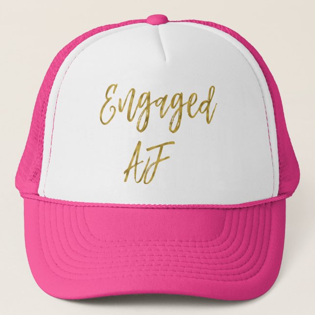 Casquette Fioul AF Gold Foil et chapeau de camion blanc (Devant)