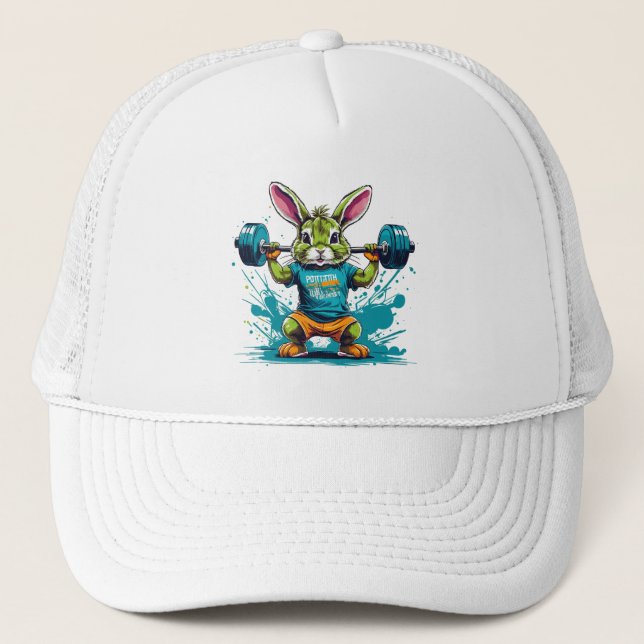 Casquette Fitness Bunny : Ascenseur pour prospérer (Devant)