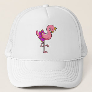 Casquette Flamant rose avec couronne et jupe