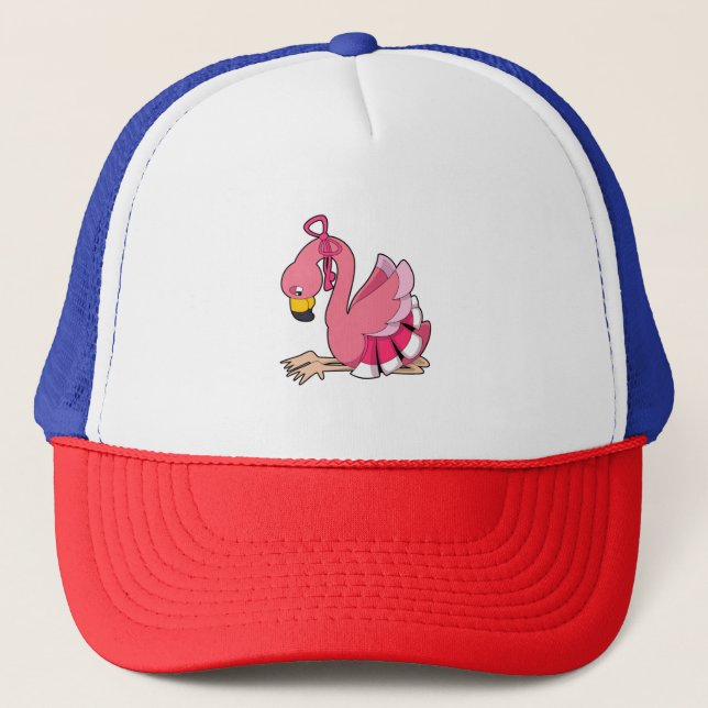 Casquette Flamant rose avec ruban (Devant)