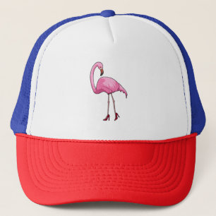 Casquette Flamant rose avec talons hauts
