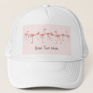 Casquette Flamants roses Groupe rose 'Texte' chapeau camionn