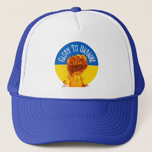 Casquette Flamme Ukraine - Soutien à la résistance au drapea (Devant)