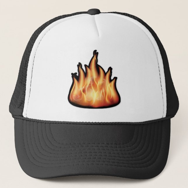 Casquette flammes vectorielles - FLAMMES À FEU CHAUD BRÛLANT (Devant)