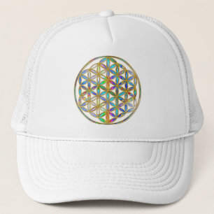 Casquette Fleur de vie / Blume des Lebens - or coloré