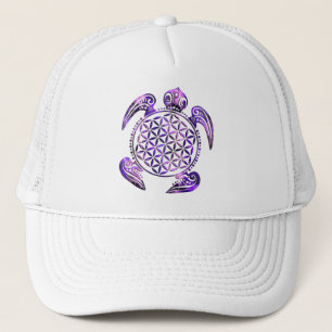 Casquette Fleur de vie / Blume des Lebens - violet de tortue