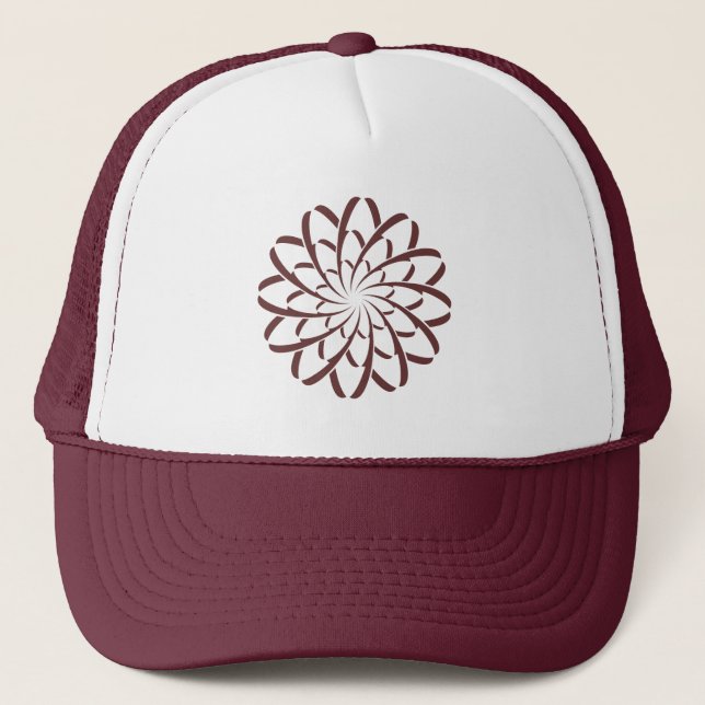 Casquette Fleur géométrique 02 (Devant)